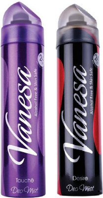 

vanesa 1 Touche & 1 Desire Perfume Body Spray - For Women(300 ml, Pack of 2)