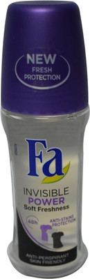 

Fa Invisible Power Soft Freshness Anti- Stains Protection Deodorant Roll-on - For Men(50 ml)