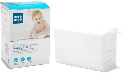 

MeeMee One-Way Nappy Liners (100 Liners) - New Born(100 Pieces)