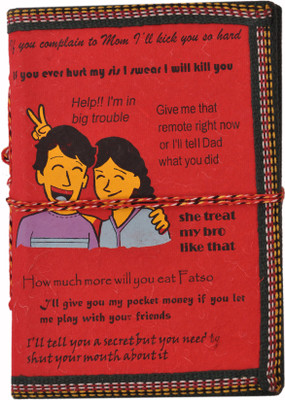 

Purpledip Regular Journal(Handmade Paper Journal, Red)