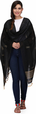 The Weave Traveller Cotton Blend Solid Women Dupatta