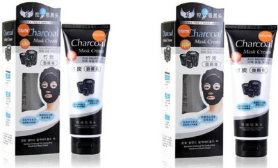

Whinsy CHARCOAL MASK WHITENING ANTI-BLACKHEAD MASK WHITENING ANTI-BLACKHEAD MASK CREAM FOR DAILY POLLUTION FREE SKIN(Pack of 2)(260 g)