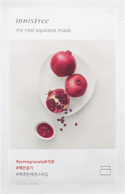 

Innisfree My Real Squeeze Mask - Pomegranate(sheet mask)(20 ml)