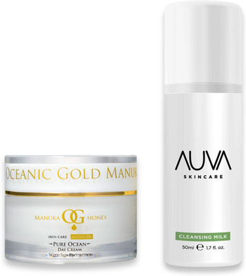 

Oceanic Gold Pure Ocean Day Cream With Sun Screen Protection & Get Auva Cleansing Milk(100 ml)