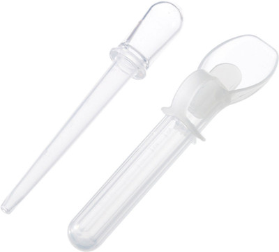 

Guru Kripa Baby Products Presents New Born Baby Infant Feeding Device Water Feeder Anti-Choke Child Drug Pill Baby Medicine Feeding Spoon + Dropper - Plastic(White)