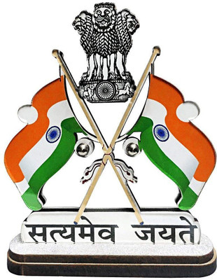 STAR SHINE INDIAN Square Car Dashboard Flag Flag(Plastic)
