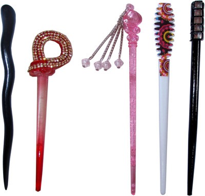 

TRIP Combo of Multi Color Juda Sticks Bun Stick(Multicolor)