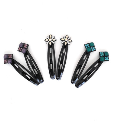 

Preet Art Jewellery Korean Metal Crystal Hair Tic Tac Clip(Multicolor, Black)