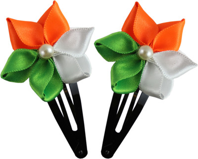 

Threads N Ribbons TriColour Ribbon Flower Tic Tac Clip(Multicolor)