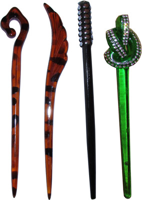 

TRIBHUVAN Combo of Multi Color Juda Sticks Bun Stick(Multicolor)