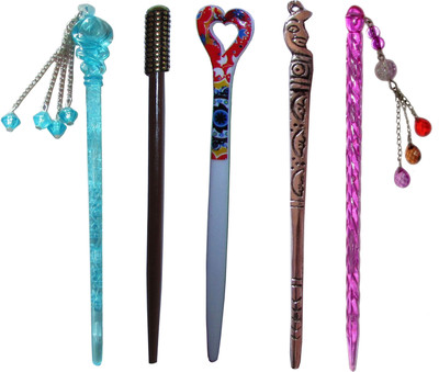 

HIMANSHU Combo of Multi Color Juda Sticks Bun Stick(Multicolor)