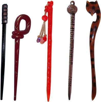 

TAKAATYT Combo of Multi Color Juda Sticks Bun Stick(Multicolor)