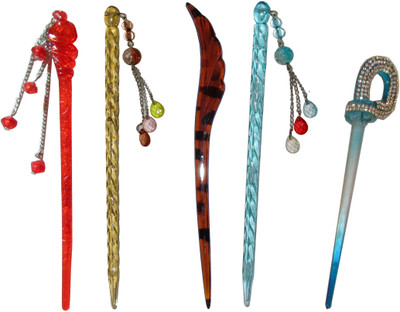 

SAJANAKI Combo of Multi Color Juda Sticks Bun Stick(Multicolor)