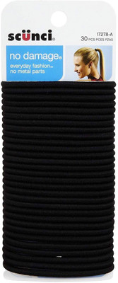 

Scunci Black Elastic Hair Bands 30 Count Hair Band(Black)