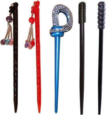 

MOHRA Combo of Multi Color Juda Sticks Bun Stick(Multicolor)
