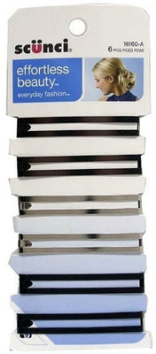 

Scunci Hair Barrette 6 Pk 2 3/8" Open Center Super G Hair Clip(Multicolor)