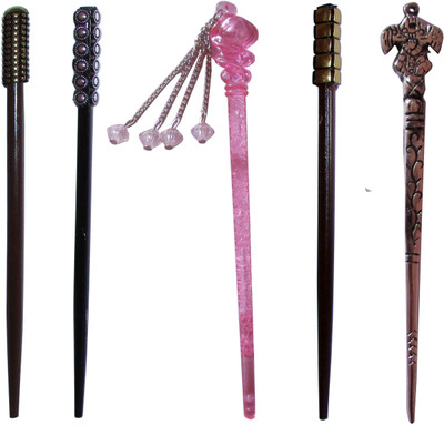 

SAJAN Combo of Multi Color Juda Sticks Bun Stick(Multicolor)