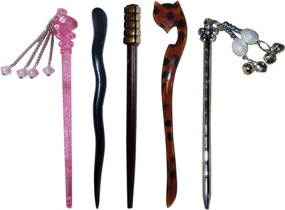 

TRIBHU Combo of Multi Color Juda Sticks Bun Stick(Multicolor)