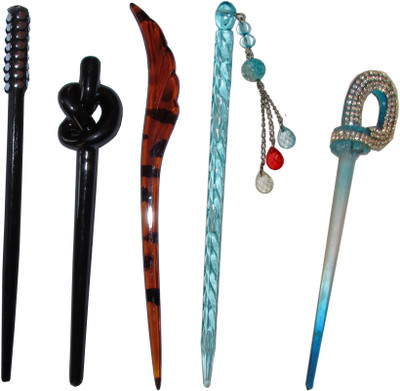 

HARIYALI Combo of Multi Color Juda Sticks Bun Stick(Multicolor)