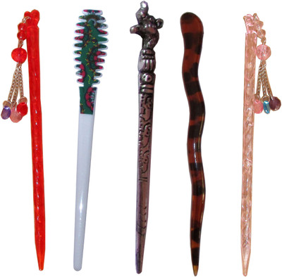 

MOHR Combo of Multi Color Juda Sticks Bun Stick(Multicolor)