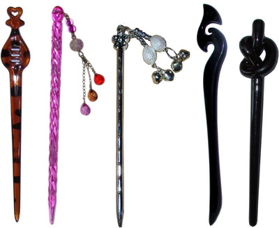 

TRIP Combo of Multi Color Juda Sticks Bun Stick(Multicolor)