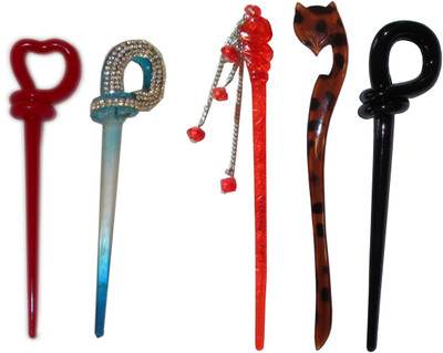 

HIMANSHU Combo of Multi Color Juda Sticks Bun Stick(Multicolor)