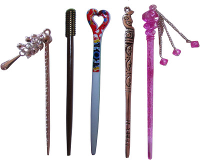

accession Combo of Multi Color Juda Sticks Bun Stick(Multicolor)