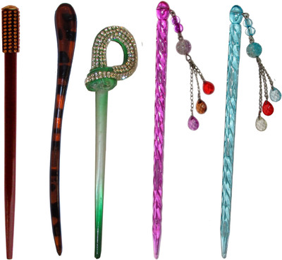 

GEERUTY Combo of Multi Color Juda Sticks Bun Stick(Multicolor)