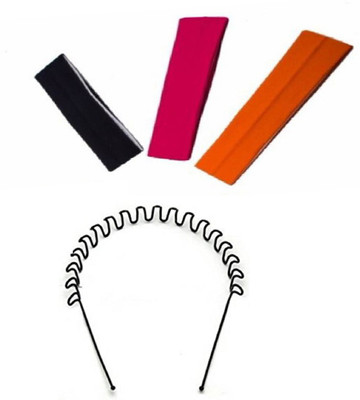 

JAMPAK hair sport band & zigzag hair Band Hair Accessories Easy Styling Tool (Set Of 4Pcs) Assorted color Hair Band, Head Band(Multicolor)