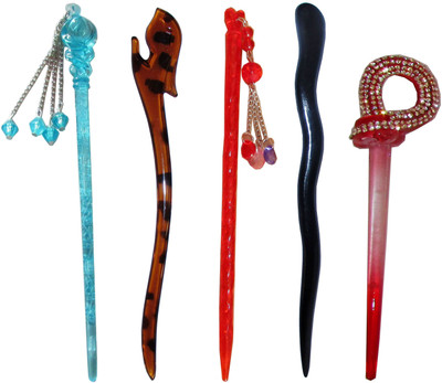 

TAKAATYT Combo of Multi Color Juda Sticks Bun Stick(Multicolor)
