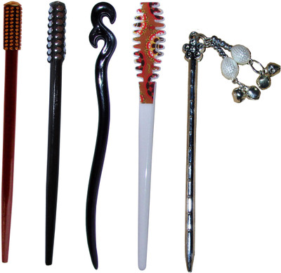 

SAMBHAV Combo of Multi Color Juda Sticks Bun Stick(Multicolor)