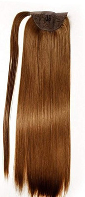 

Majik Real Human Wrap Around Ponytail Extension For Girls And Women, Light Brown Hair Extension
