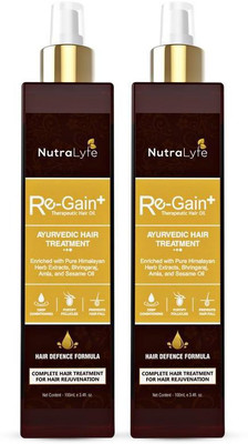 

Nutralyfe Re-Gain Ayurvedic Hair Growth & Damage Treatment with Bhringraj, Ashwgandha & Brahmi Extract Hair Oil(200 ml)