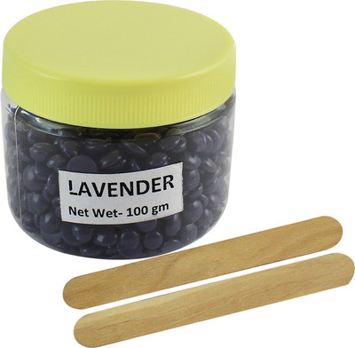 

Ear Lobe & Accessories Lavender Flavored Depilatory Pearl Hair Removal Hot Wax Beans (100 gms) with 2 Wax Applicator Wax(100 g)