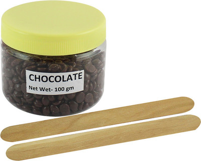 

Ear Lobe & Accessories Chocolate Flavored Depilatory Pearl Hair Removal Hot Wax Beans (100 gms) with 2 Wax Applicator Wax(100 g)