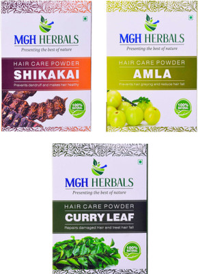 

MGH Herbals Organic Shikakai, Amla & Curry Leaf (Pack of 3)(600 g)