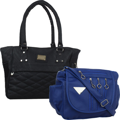 Fillin Cart Shoulder Bag(Black, Blue)