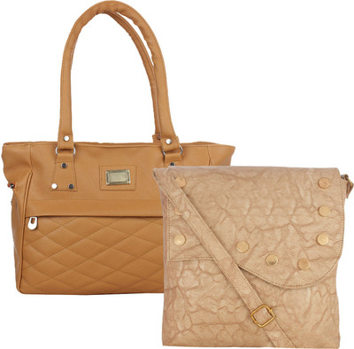 

Element Cart Sling Bag(Brown, Beige), Beige;brown