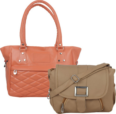 

Fillin Cart Women Casual, Evening/Party Tan, Beige PU Sling Bag, Beige;tan
