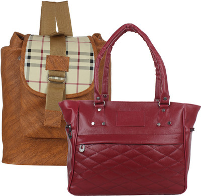 

Fillin Cart Messenger Bag(Maroon, Brown), Brown;maroon