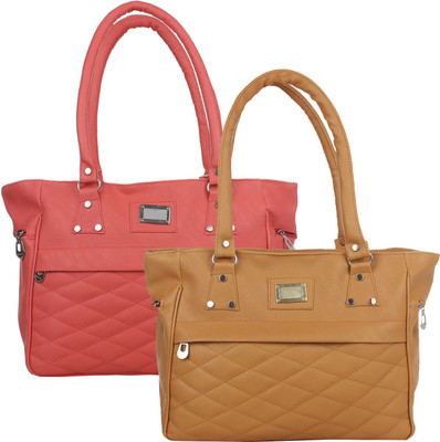 

Element Cart Hand-held Bag(Brown, Pink)