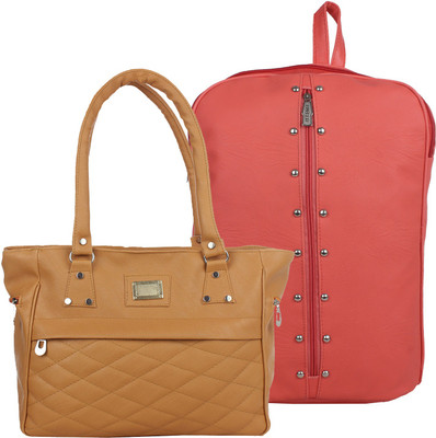

Fillin Cart Women Casual, Evening/Party Brown, Orange PU Shoulder Bag