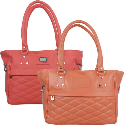 

Fillin Cart Shoulder Bag(Tan, Pink), Pink;tan