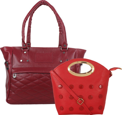 

Fillin Cart Hand-held Bag(Maroon, Red)