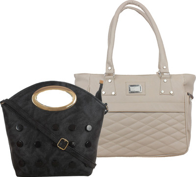 

Fillin Cart Hand-held Bag(Grey, Black), Black;grey