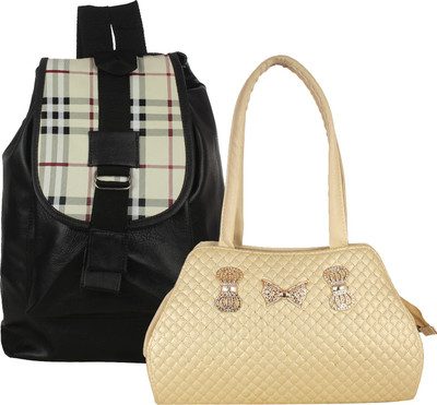 

Fillin Cart Shoulder Bag(Black, Gold)