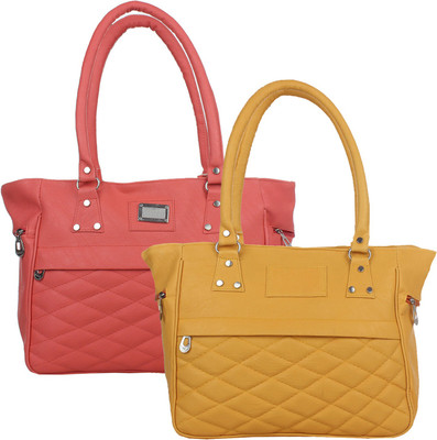 

Element Cart Hand-held Bag(Beige, Pink)