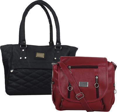 

Fillin Cart Shoulder Bag(Black, Maroon)