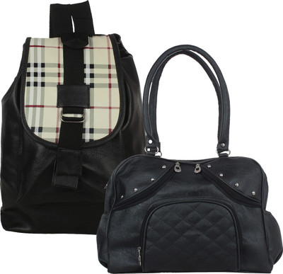 

Fillin Cart Women Casual, Evening/Party Black PU Shoulder Bag