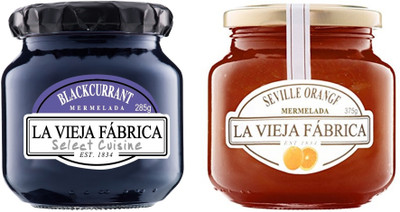 

La Vieja Fabrica Orange Jam 375g and Blackcurrant Jam 285g (Combo Pack) 660 g(Pack of 2)